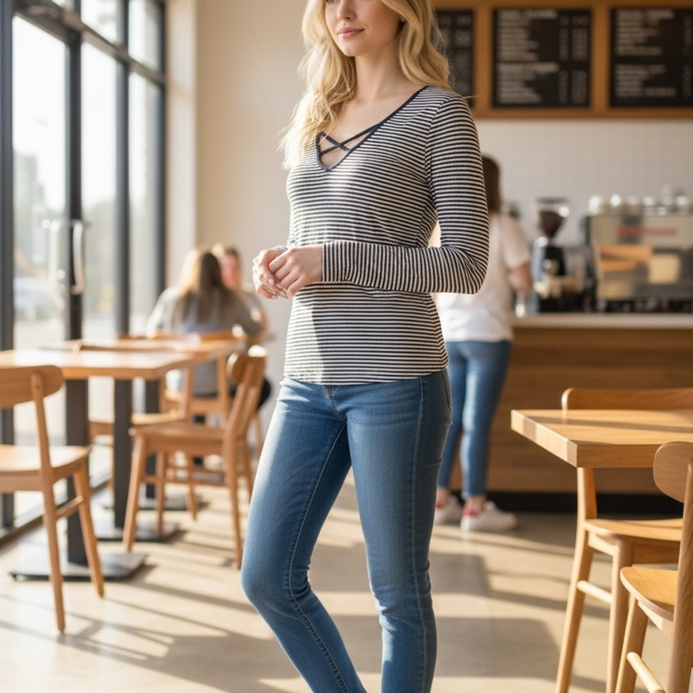 Striped Long Sleeve Top